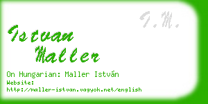 istvan maller business card